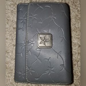Gray Floral Wallet